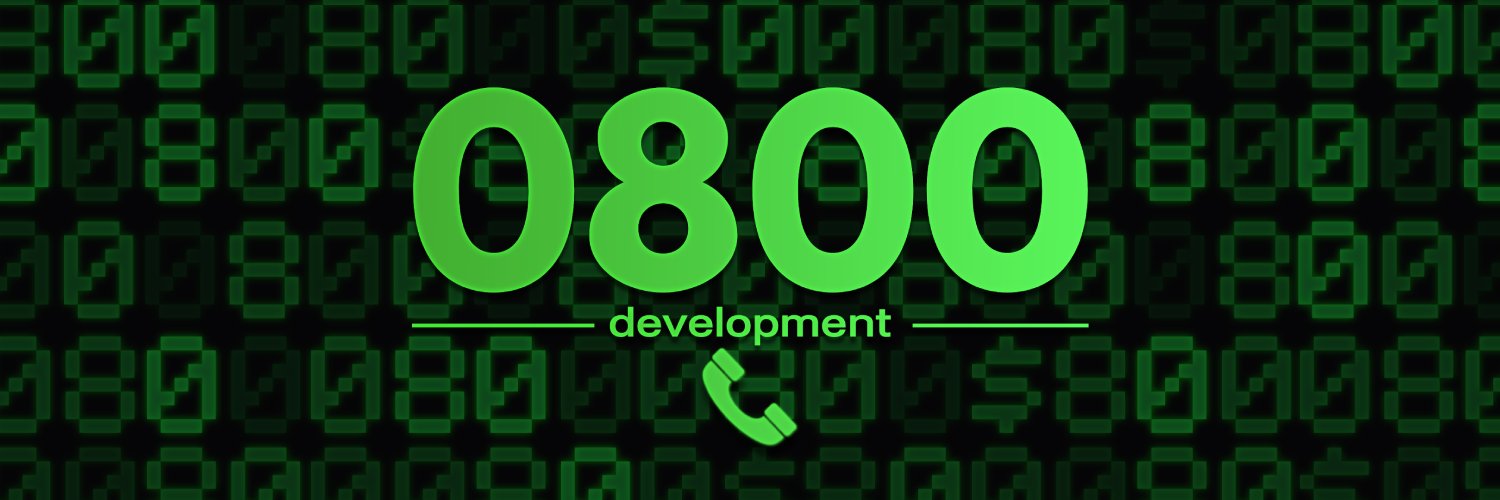 0800 Development banner