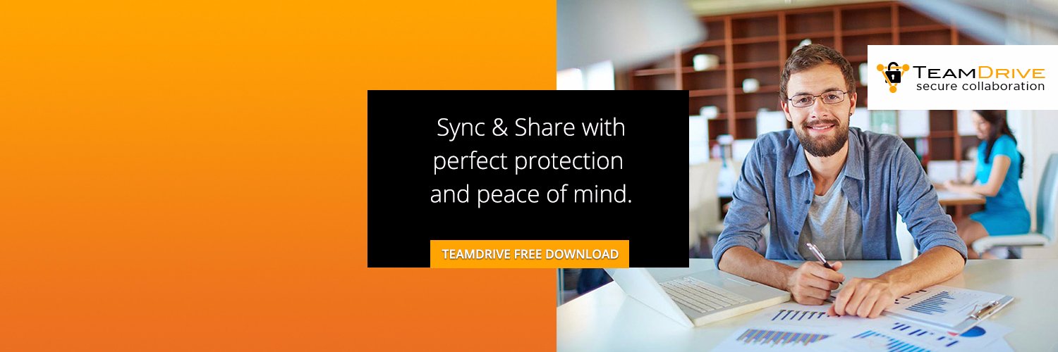 TeamDrive - secure file sharing banner