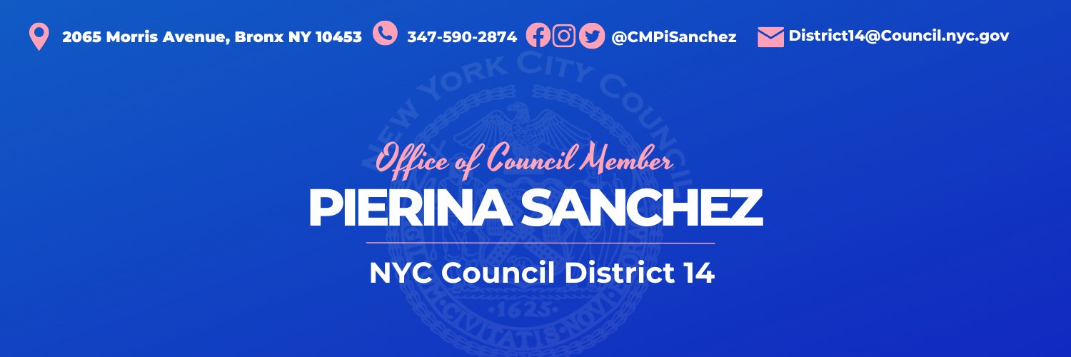 Council Member Pierina Sanchez banner
