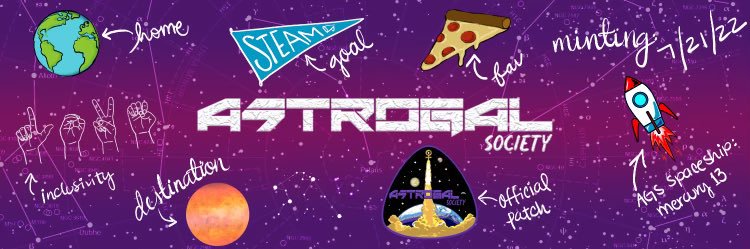 Astro Gal Society Mission Commander //MINTING SOON banner