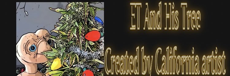 Et and his tree banner