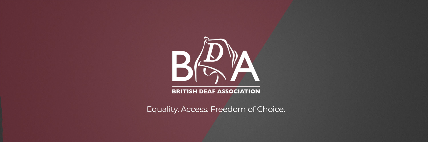 British Deaf Association banner