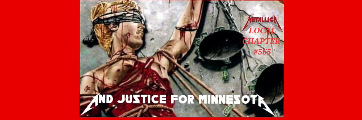 And Justice For Minnesota's banner