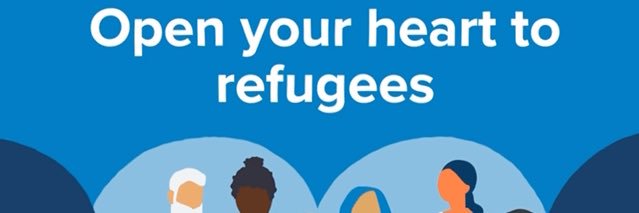 Afghan refugees of UNHCR in Kyrgyzstan's banner