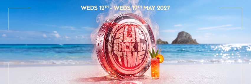 Slip Back In Time 💙 Old Skool Ibiza banner