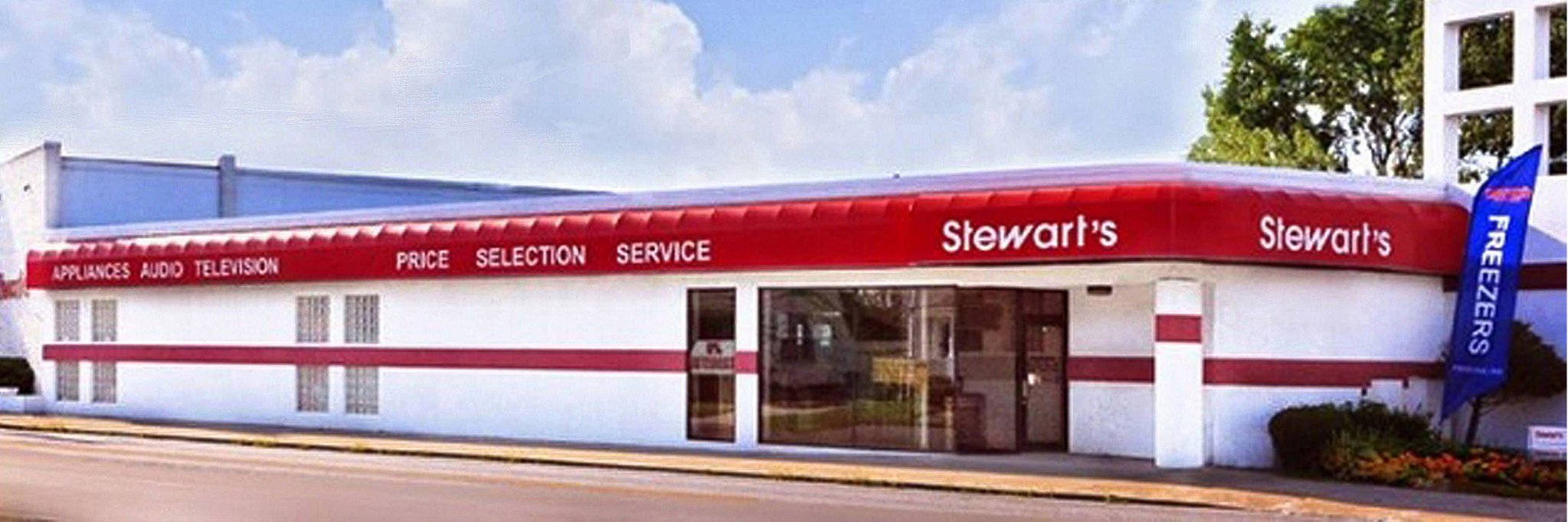 Stewart's TV and App banner