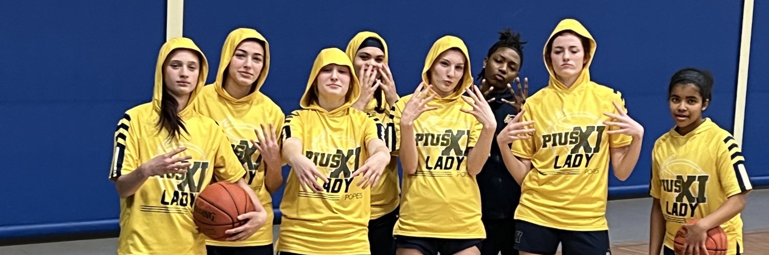 Pius XI lady popes basketball banner