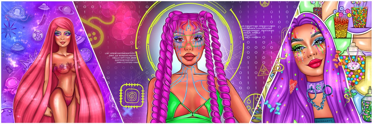 Julia Miss NFT arty banner