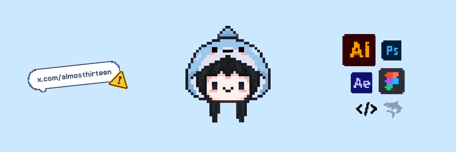 almosthirteen 🦈 banner