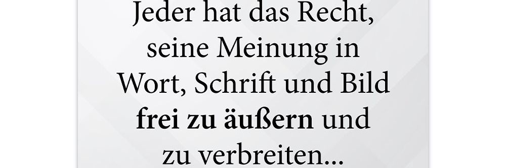 Frieden schaffen ohne Waffen banner