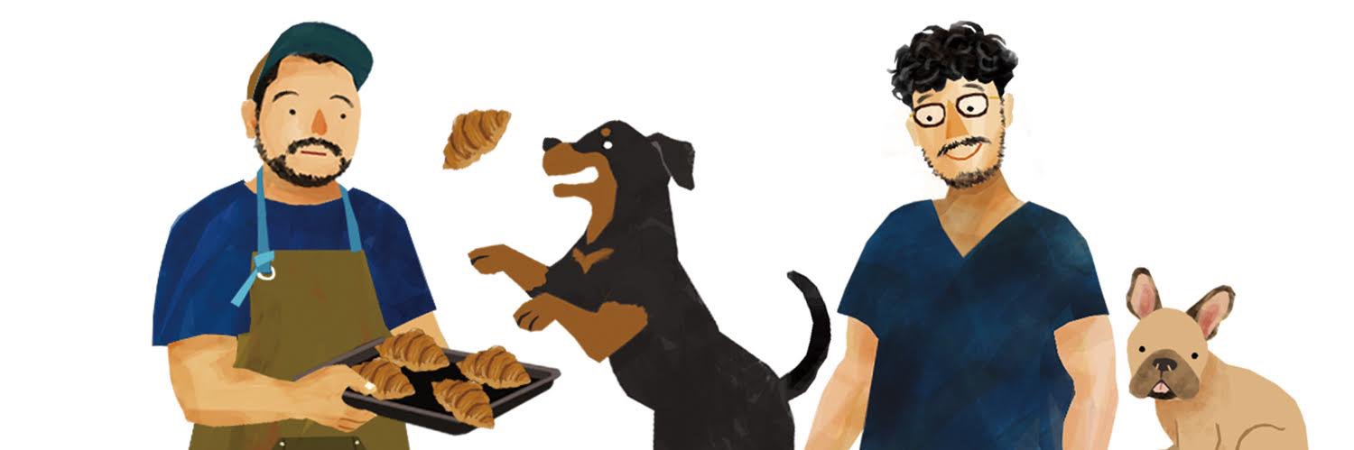 飼い犬にパンを噛まれる banner