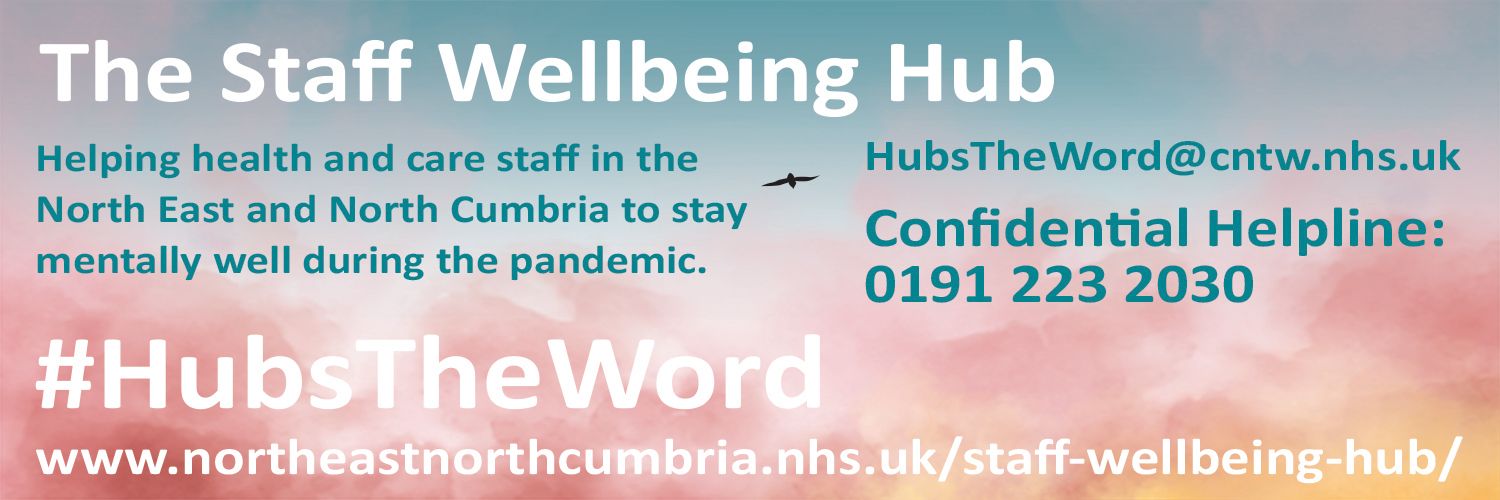 North East and North Cumbria Staff Wellbeing Hub banner