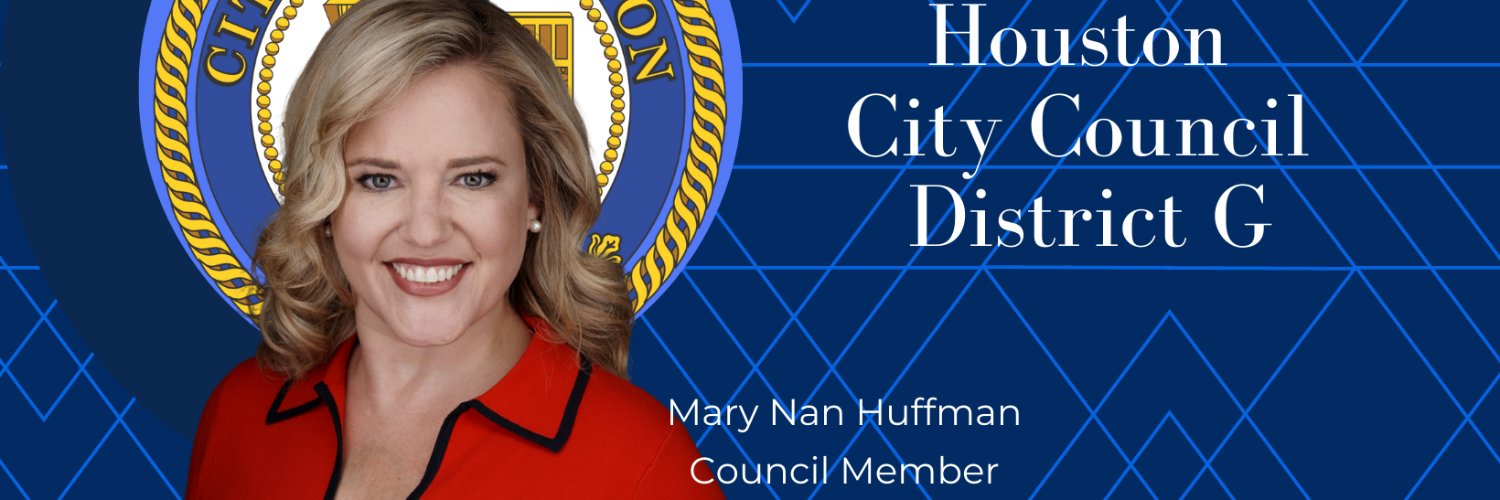Houston Council Member Mary Nan Huffman banner