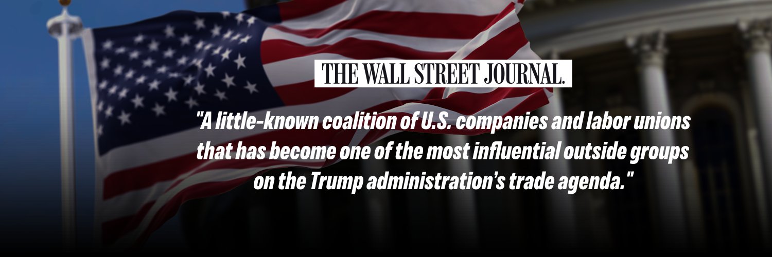 The Coalition for a Prosperous America's banner