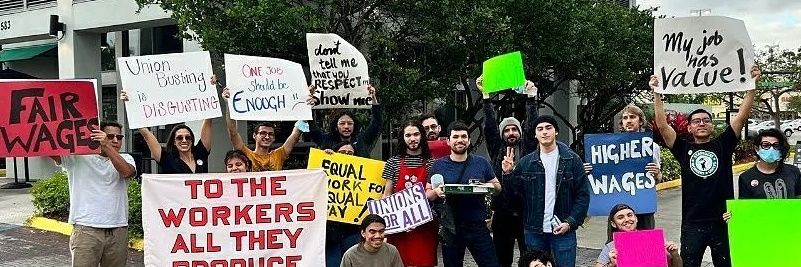 Starbucks Workers United Hialeah banner