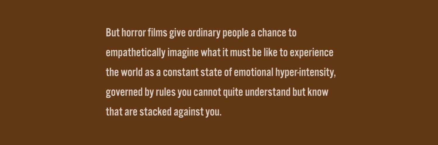 your horror fave is neurodivergent banner