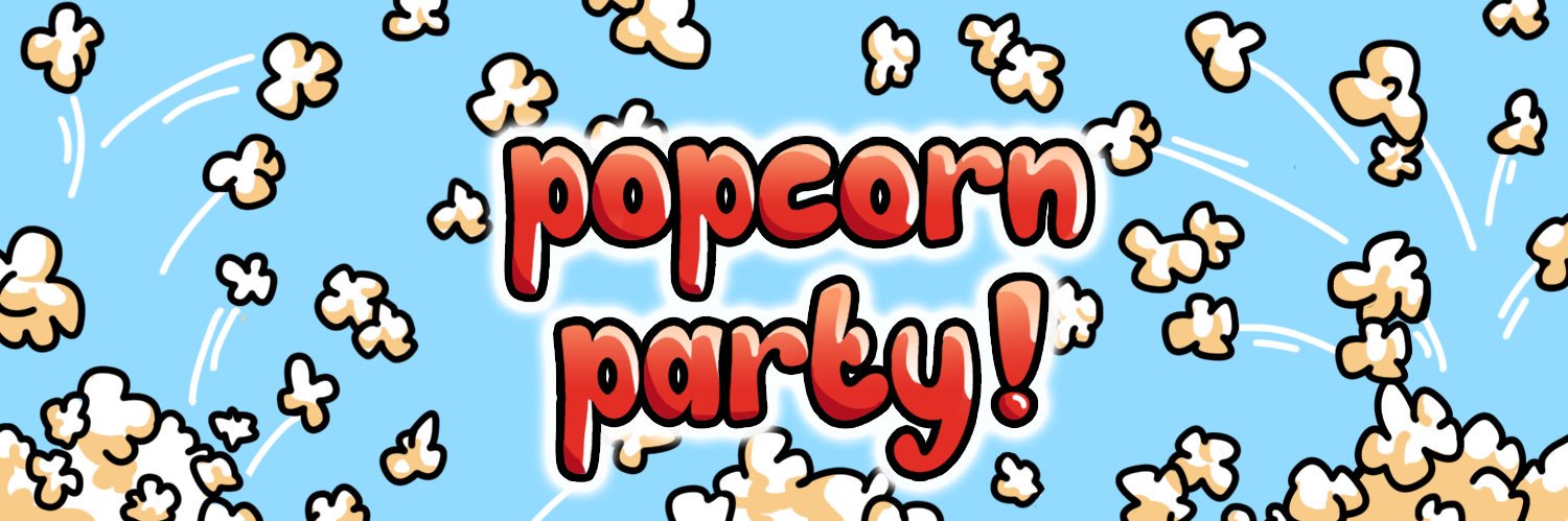 popcorn party! banner
