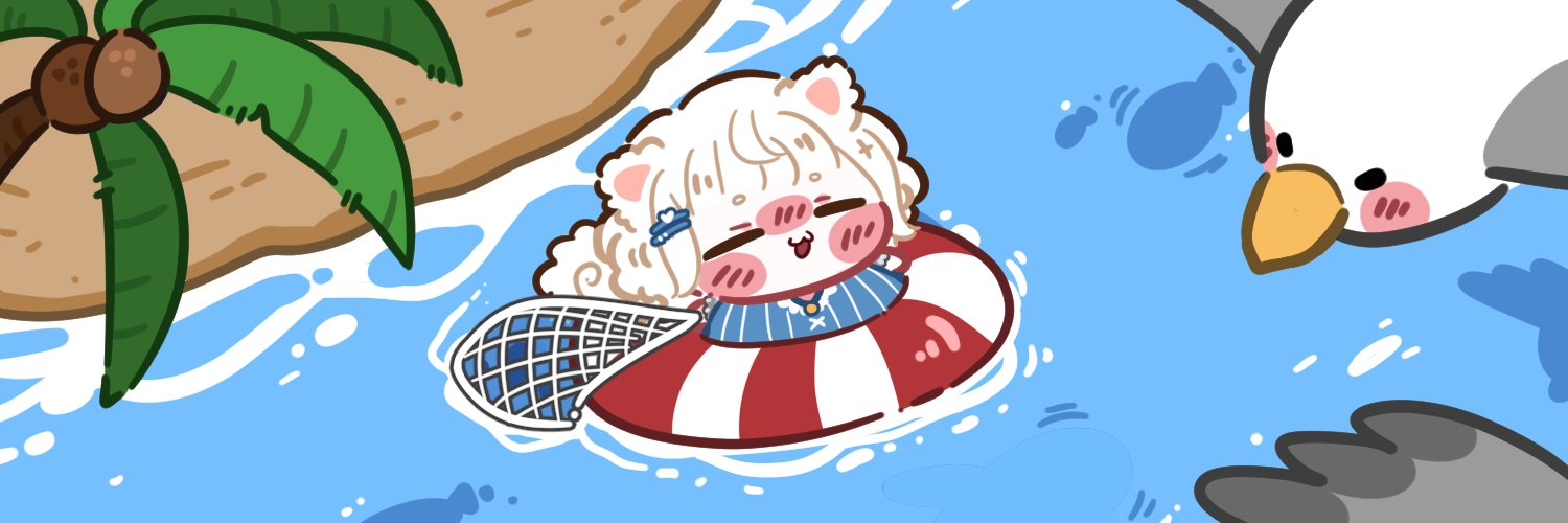 Pompom 🐶💙 Pomeranian Vtuber banner