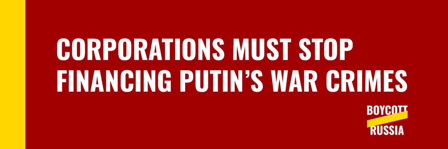 Boycott Russia banner