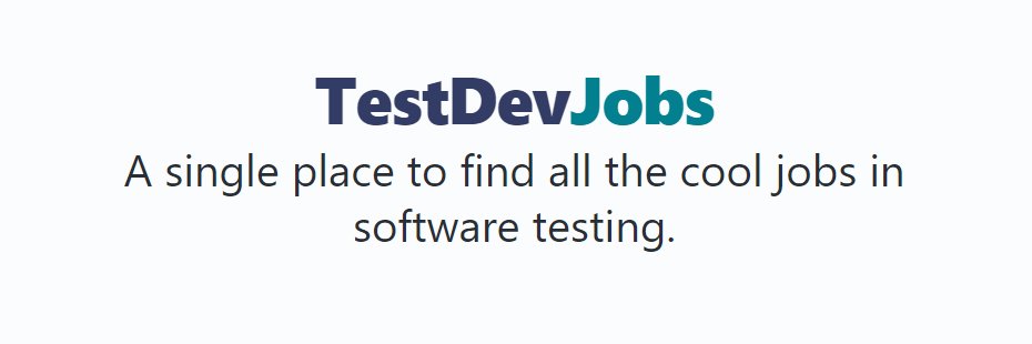TestDevJobs banner