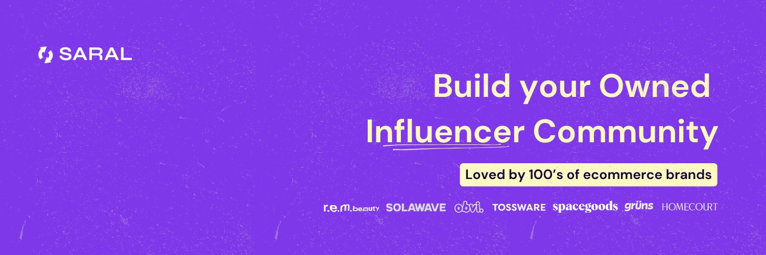SARAL - The Influencer OS banner