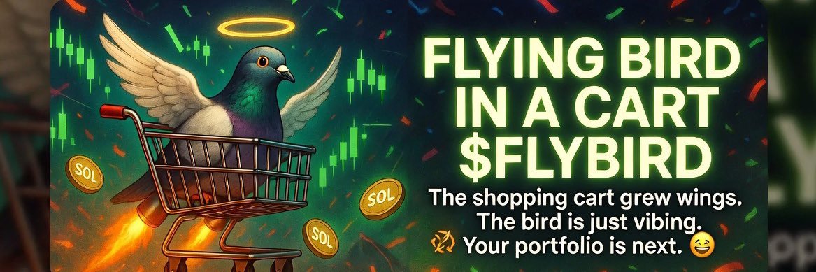 Flying Bird In A Cart banner