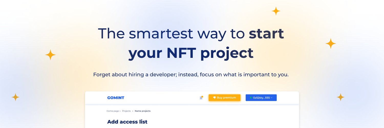 GOMINT - we help build your NFT project banner