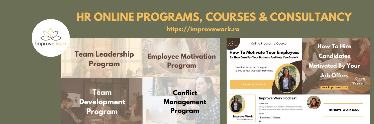 Improve Work, Daniela Tancau banner