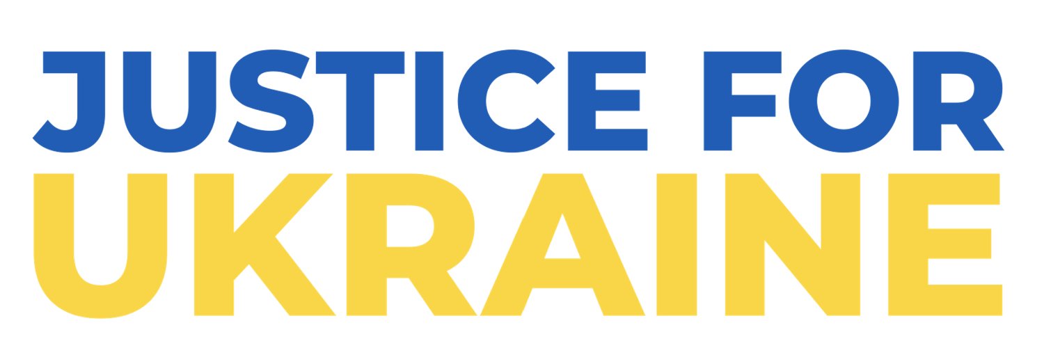 Justice for Ukraine banner