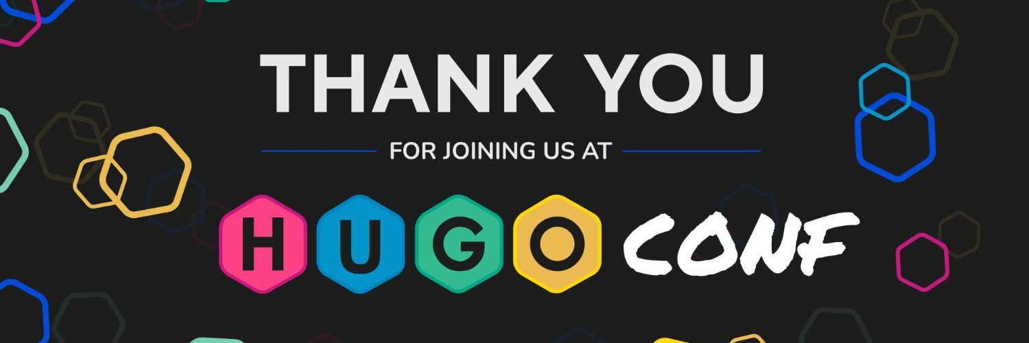 Hugo Conf banner