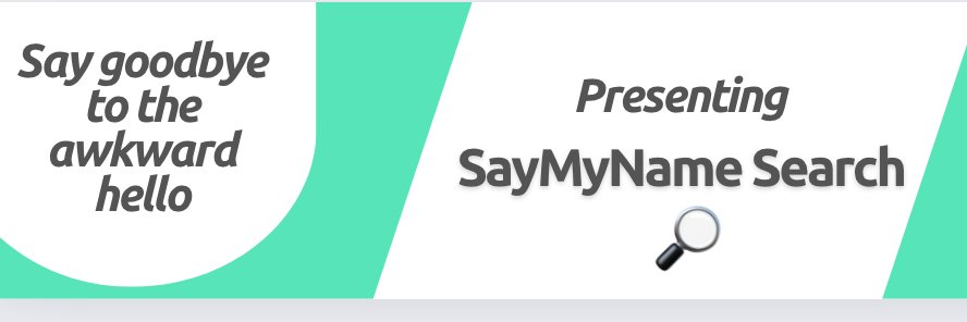 SayMyName banner