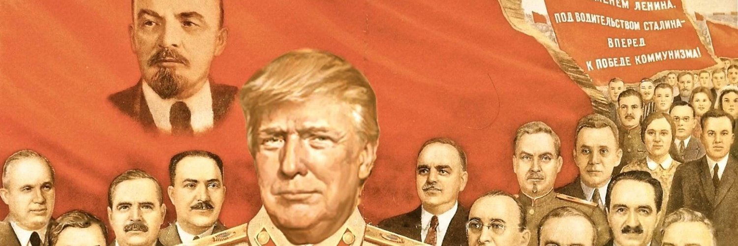 Communist Trump banner