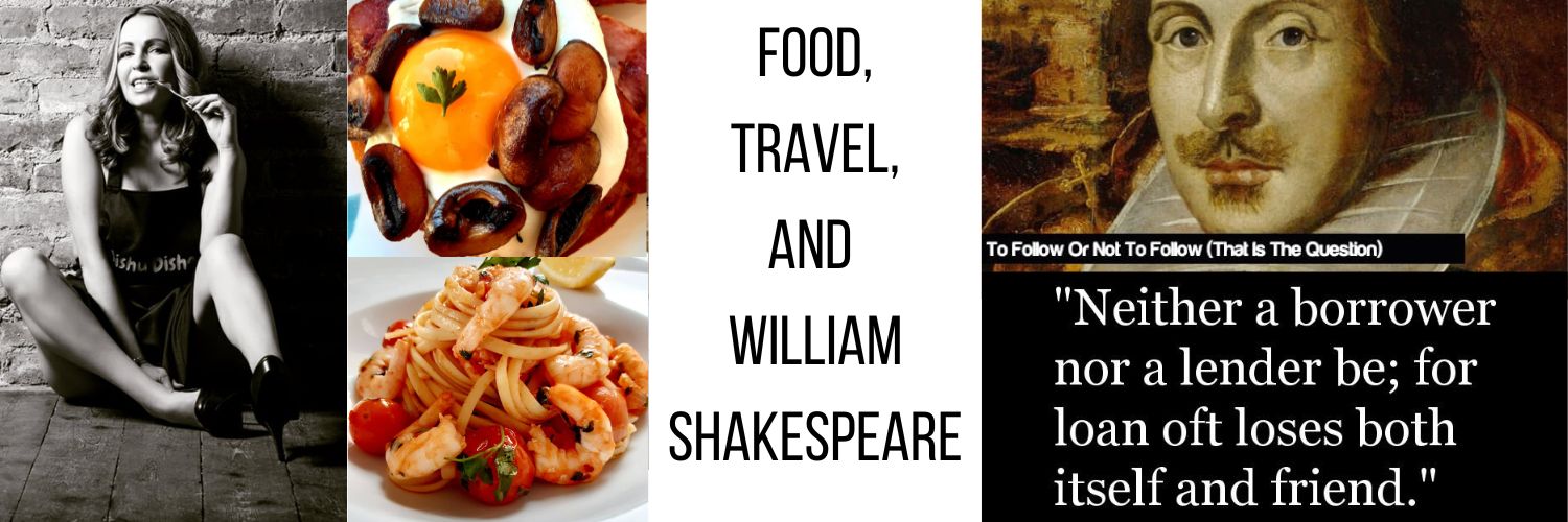 Food, Travel & Shakespeare! banner