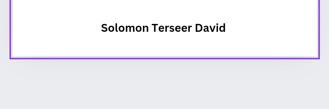 Solomon Terseer David banner