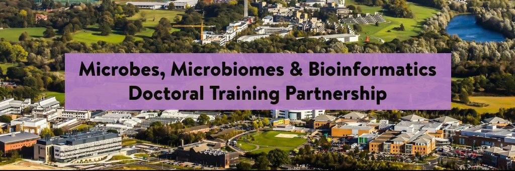 Microbes, Microbiomes and Bioinformatics DTP banner