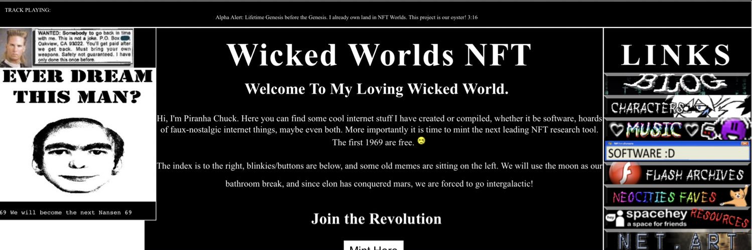 Wicked Worlds NFT banner