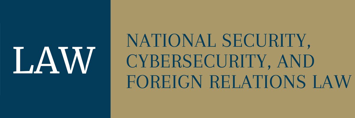 GW National Security Law Program's banner