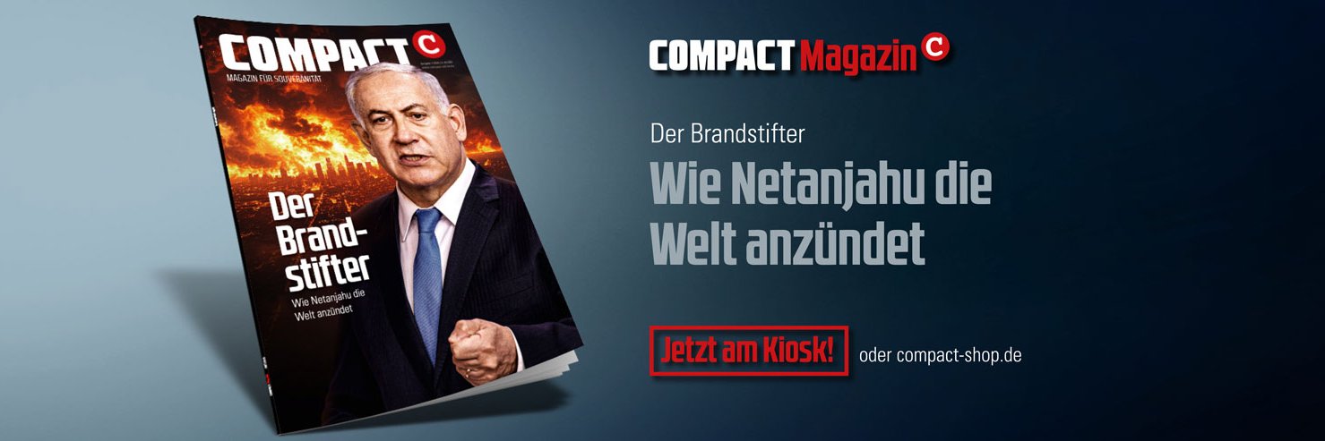 Jürgen Elsässer's banner