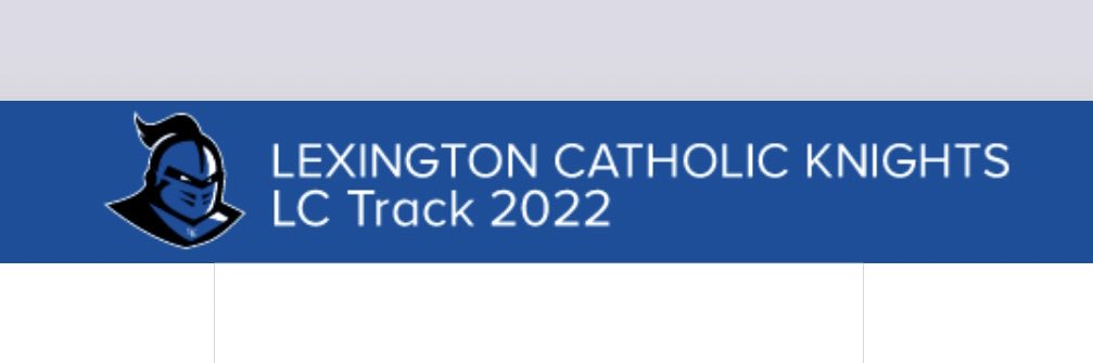 Lexington Catholic T&F banner