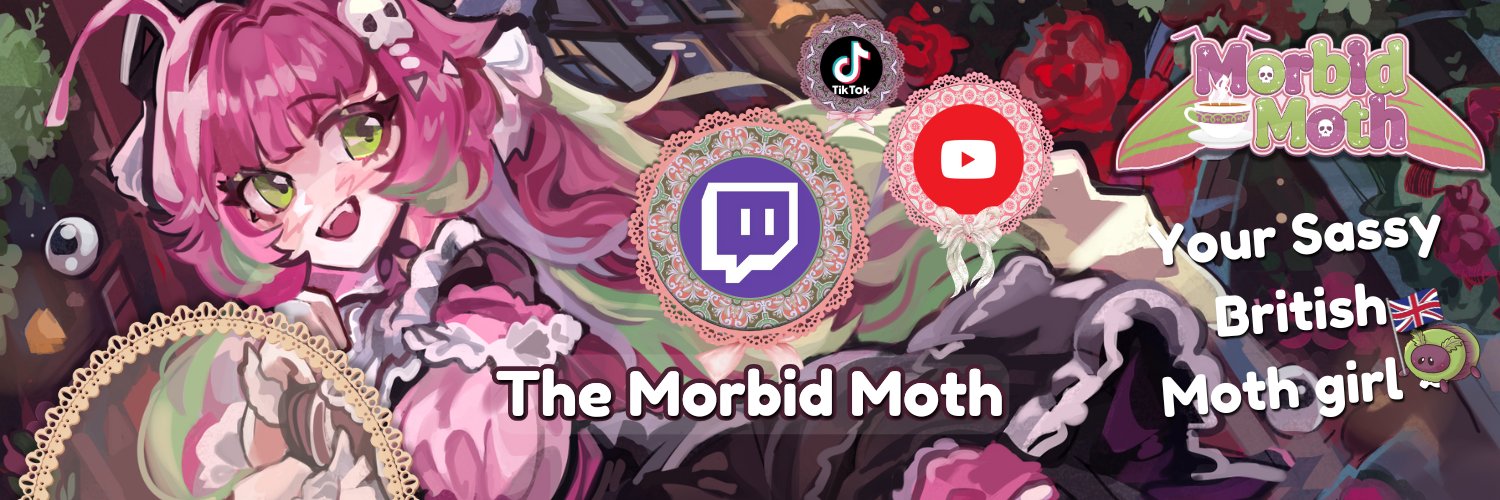 TheMorbidMoth💀🇬🇧☕British Moth Vtuber banner