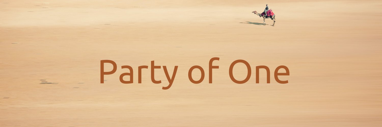 PartyofOne banner