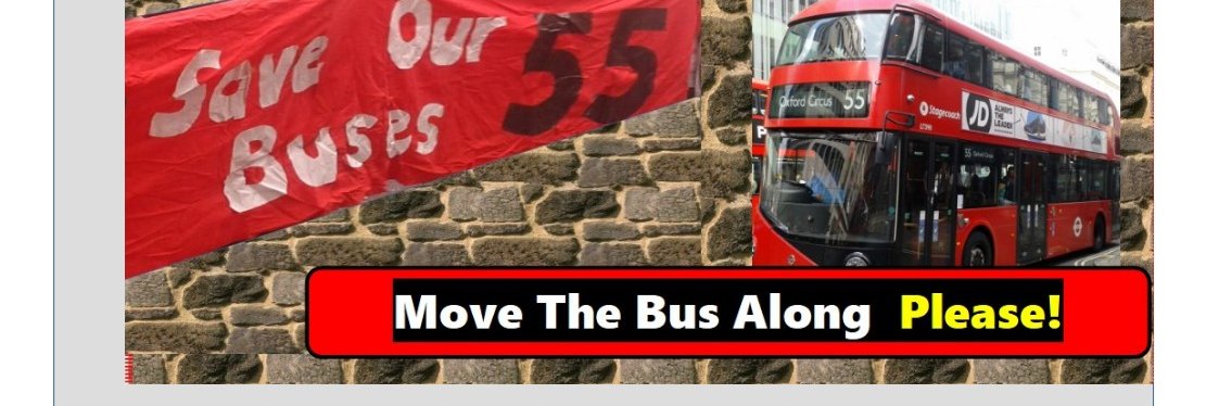 Save Our Buses55 (SOB) banner