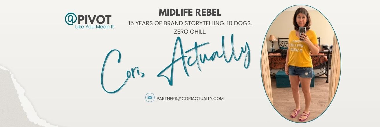 Cori, Actually | UGC Strategist | Midlife Rebel banner