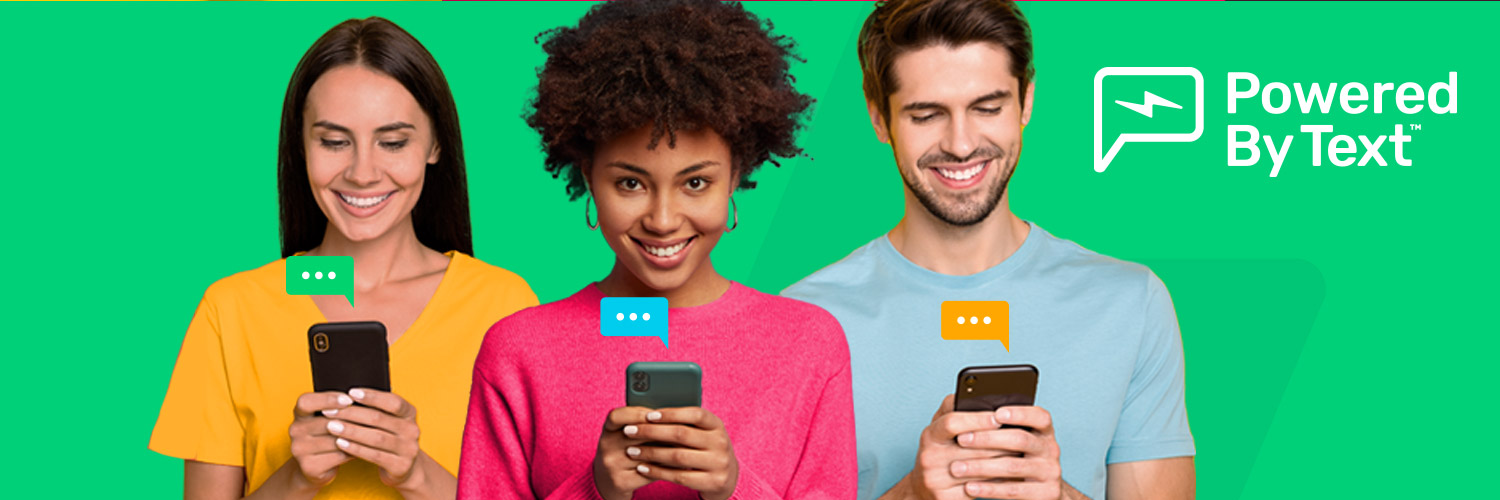 Powered By Text banner