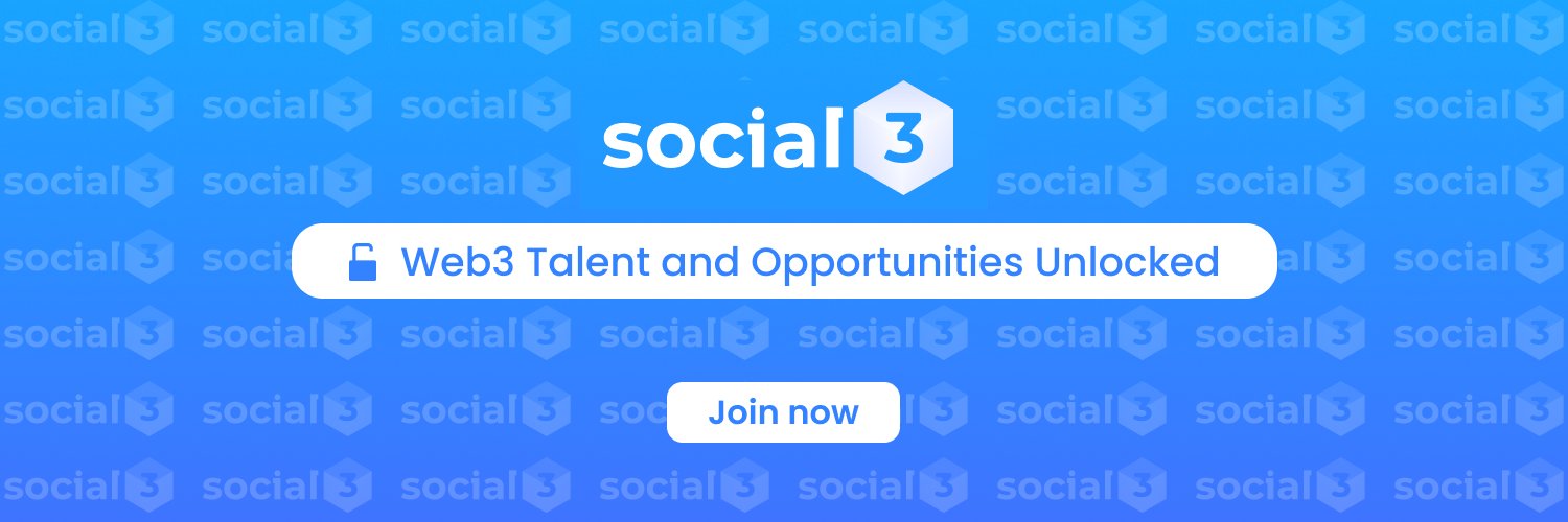 Social3 | Web3 Jobs,Crypto Jobs,Blockchain Jobs 💼 Profile Banner