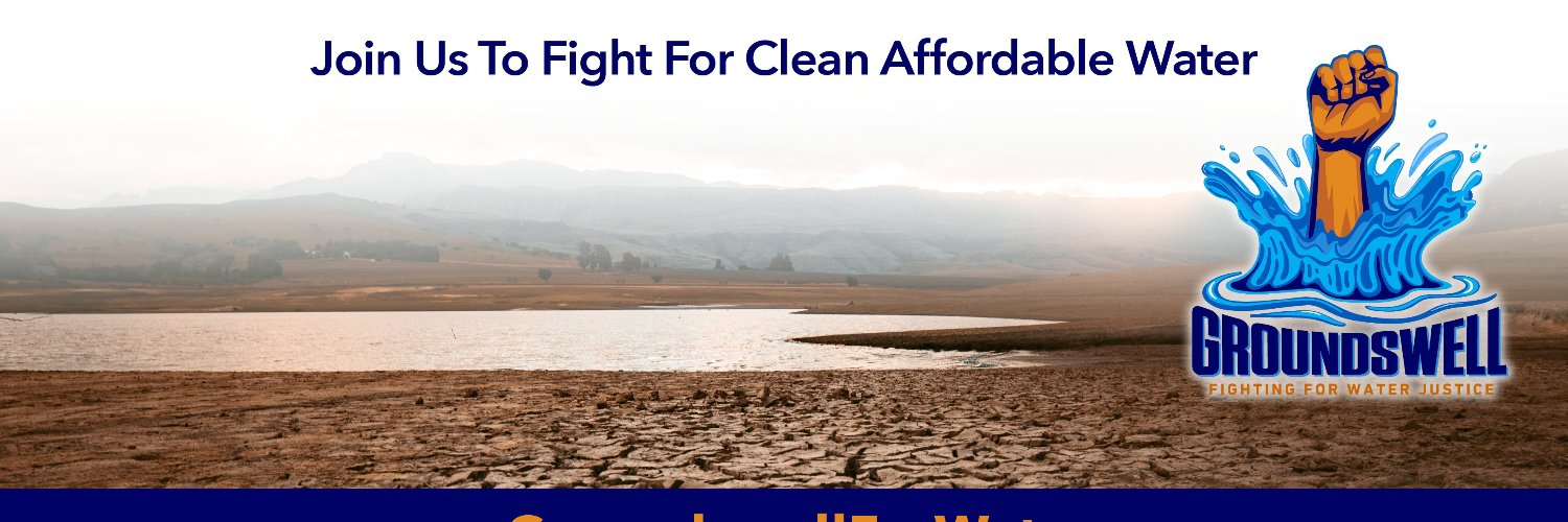 Groundswell For Water and Housing Justice's banner