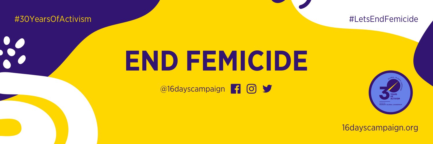 Global 16 Days Campaign banner