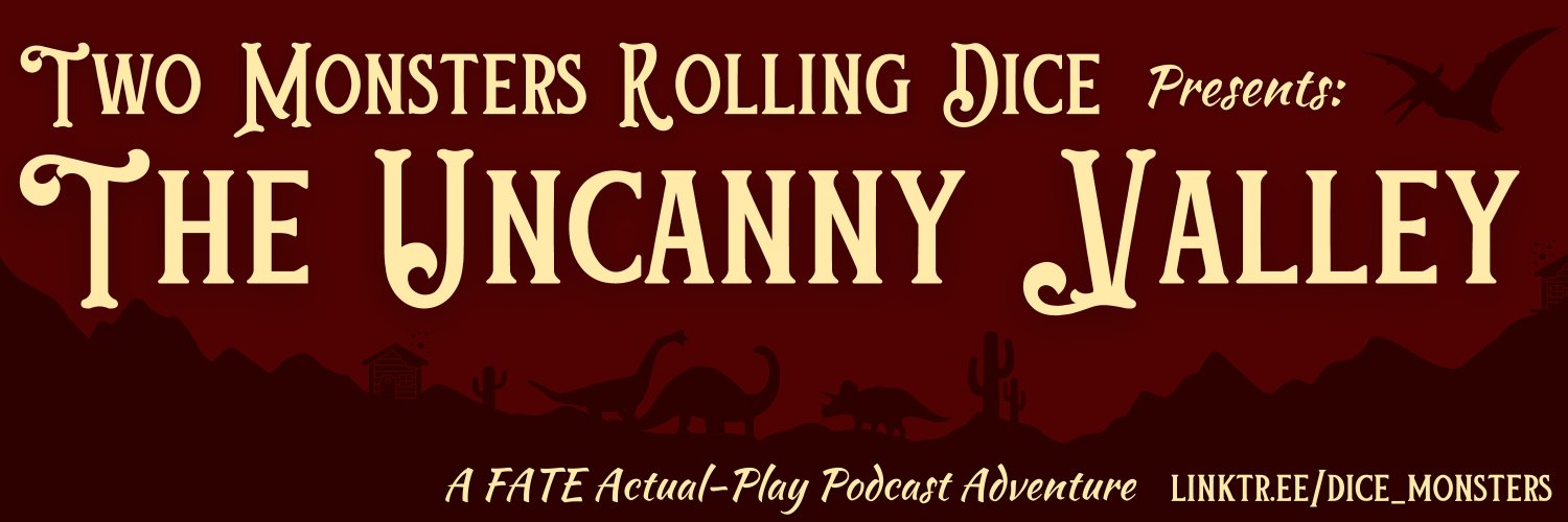 Two Monsters Rolling Dice Profile Banner