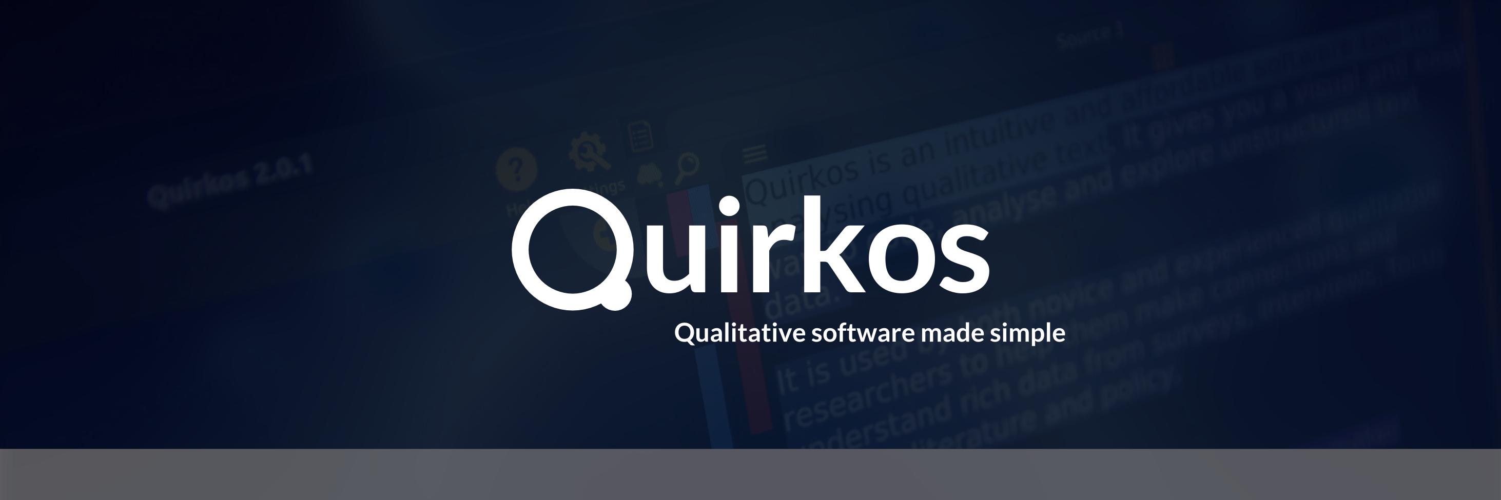 Quirkos - Simple Qualitative Software banner