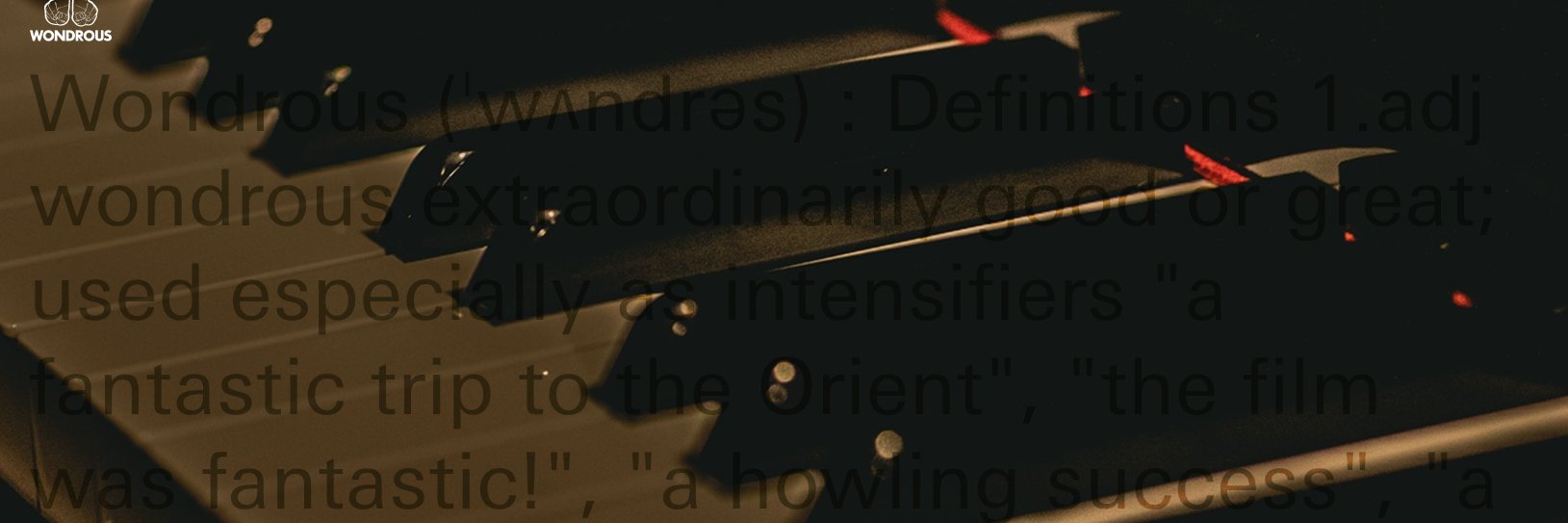 Twitter banner for @wondrous